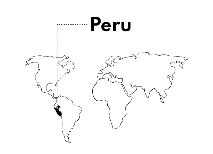 Peru kafijas izcelsmes karte